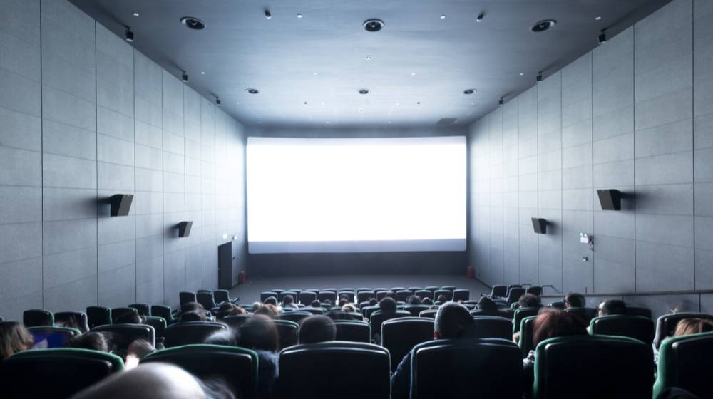 Cinemacon 2021 las vegas| crowd audience looking to cinema screen | cinemacon 2021