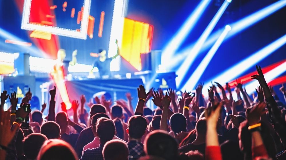 Nightclub dj rave party crowd people | edc las vegas 2021 | featured